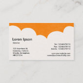 Fluffy Clouds - Oranje Visitekaartje (Achterkant)