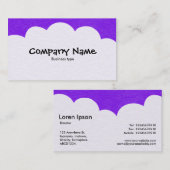 Fluffy Clouds - Paars Visitekaartje (Voorkant / Achterkant)