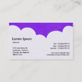 Fluffy Clouds - Paars Visitekaartje (Achterkant)