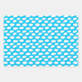 Fluffy Clouds-patroon Inpakpapier Vel (Voorkant 3)