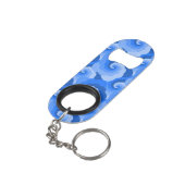 Fluffy Clouds Patroonmonogram Sleutelhanger Flessenopener (Achterkant Gekanteld)