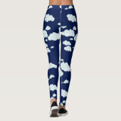"Fluffy Clouds" Patroonpatronen Leggings (Achterkant)