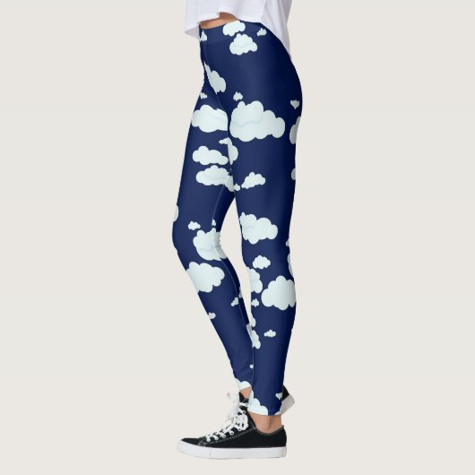 "Fluffy Clouds" Patroonpatronen Leggings (Links)