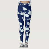 "Fluffy Clouds" Patroonpatronen Leggings (Voorkant)