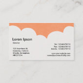 Fluffy Clouds - Perzikkleurig Visitekaartje (Achterkant)