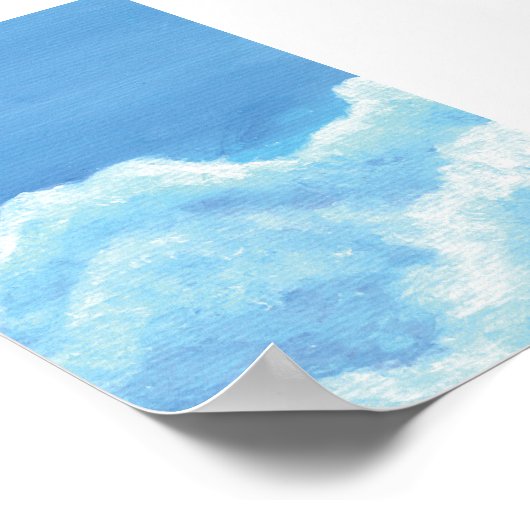 Fluffy Clouds Print, Waarde Poster Papier (mat) (Hoek)