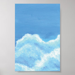 Fluffy Clouds Print, Waarde Poster Papier (mat)