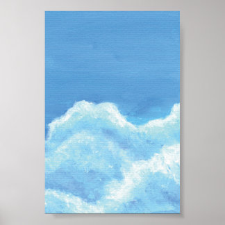 Fluffy Clouds Print, Waarde Poster Papier (mat)