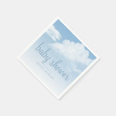 Fluffy Clouds Raindrops Baby shower Servet (Hoek)