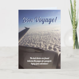 Fluffy Clouds Reizen Bon Voyage Kaart