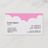 Fluffy Clouds - Roze Visitekaartje (Achterkant)