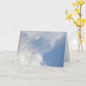 Fluffy Clouds Wenskaart Kaart (Gele Bloem)