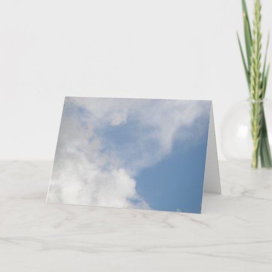 Fluffy Clouds Wenskaart Kaart (Voorkant)