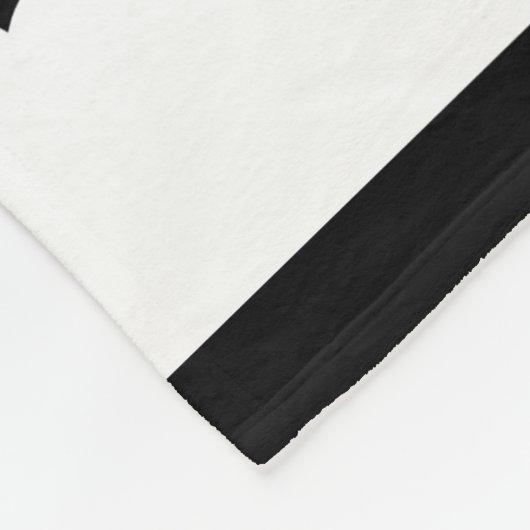 Fluffy Clouds - wit op zwart Fleece Deken (Hoek)