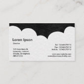 Fluffy Clouds - zwart Visitekaartje (Achterkant)