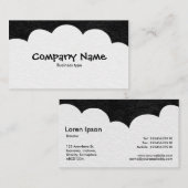 Fluffy Clouds - zwart Visitekaartje (Voorkant / Achterkant)