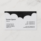 Fluffy Clouds - zwart Visitekaartje (Achterkant)