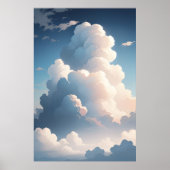 Fluffy Cloudscape mooi Poster (Voorkant)