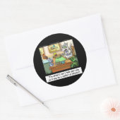 Fluffy Cohen Adv @Claw Grappige Kat & Advocaat Ronde Sticker (Envelop)