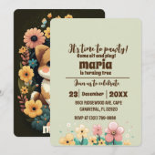 Fluffy Corgi Dog Puppy Verjaardag Retro Leuke teke Kaart (Voorkant / Achterkant)