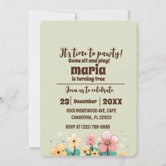 Fluffy Corgi Dog Puppy Verjaardag Retro Leuke teke Kaart (Voorkant)