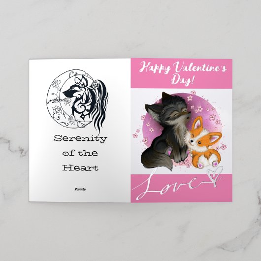 Fluffy Cuddles - Kaart van Valentijns (Buiten Laag)