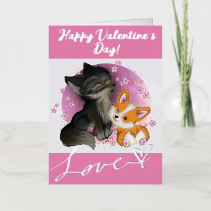 Fluffy Cuddles - Kaart van Valentijns