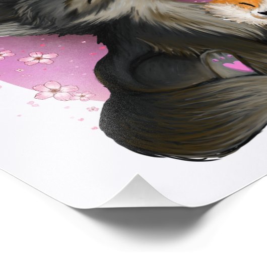 Fluffy Cuddles Print Foto Afdruk (Hoek)