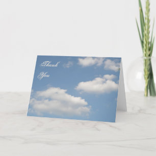 Fluffy Cumulus Clouds Aangepast Hartelijk dank Bedankkaart