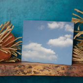 Fluffy Cumulus Clouds Plaque Fotoplaat (Zijkant)