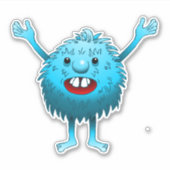 Fluffy & Cute Vinyl Sticker (Voorkant)