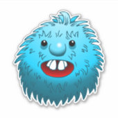 Fluffy & Cute Vinyl Sticker (Voorkant)