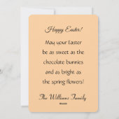 Fluffy, cute, white bunny, custom feestdagenkaart (Achterkant)