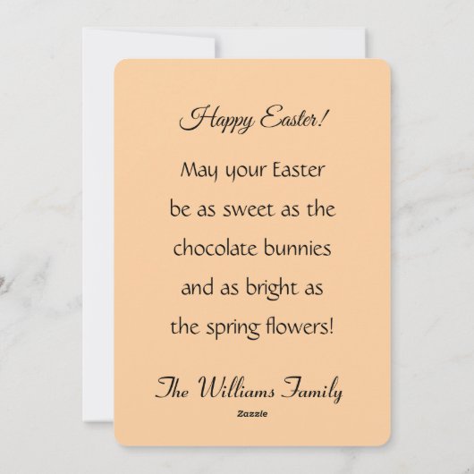 Fluffy, cute, white bunny, custom feestdagenkaart (Achterkant)