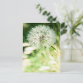 Fluffy dandelion briefkaart (Staand voorkant)
