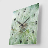 Fluffy dandelion vierkante klok (Hoek)