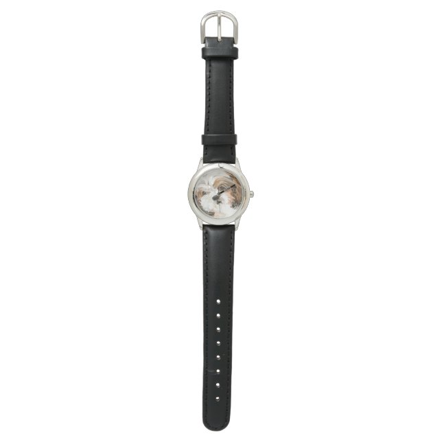 "Fluffy" de Shi Tzu" Horloge (Vlak)
