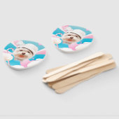 Fluffy Dog met Wit Pet Handwaaier (Niet-gemonteerd)