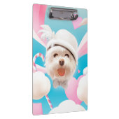 Fluffy Dog met Wit Pet Klembord (Rechts)