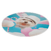 Fluffy Dog met Wit Pet Snijplank (Hoek)