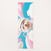 Fluffy Dog met Wit Pet Yogamat (Voorkant)