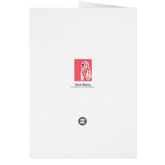 Fluffy Dog Sitter Bedankt Card (Achterkant)