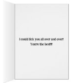 Fluffy Dog Sitter Bedankt Card (Binnen (Rechts))