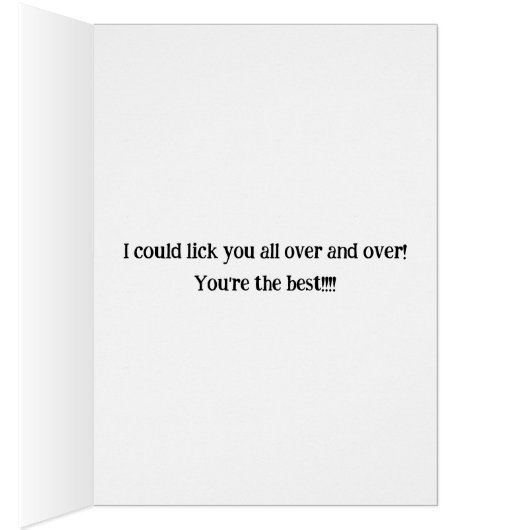 Fluffy Dog Sitter Bedankt Card (Binnen (Rechts))