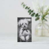 Fluffy Dog Visitekaartje (Staand voorkant)