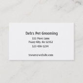 Fluffy Dog Visitekaartje (Achterkant)