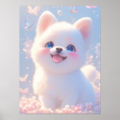 Fluffy Dog Whimsical Dream Poster (Voorkant)