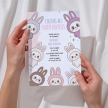 Fluffy Dolls Pastel Bunny Thema Verjaardag