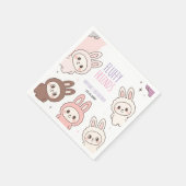 Fluffy Dolls Pastel Bunny Thema Verjaardag Servet (Hoek)