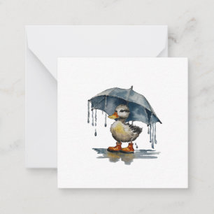 Fluffy Duckling briefkaart stijl notitiekaart